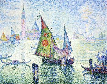 Reproductions of Paul Signac paintings, The Green Sail, Venice Reproductions of Paul Signac paintings, The Green Sail, Venice